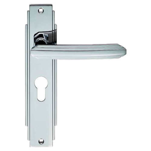 ART DECO LEVER HANDLE ON BACKPLATE